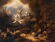 Govert flinck Angels Announcing the Birth of Christ to the Shepherds oil on canvas